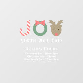 JOY Reindeer Holiday Uours Window Cling Raamsticker (Vel)