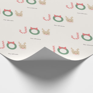 Joy Reindeer met Mask Cream Kerstfeestdag Cadeaupapier