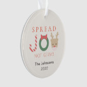 Joy Reindeer met Mask Cream Vakantiefoto Ornament (voorkant)