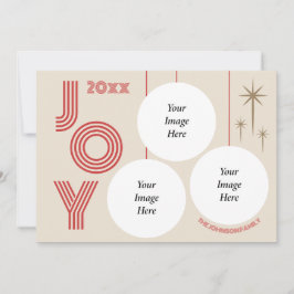 JOY Religieus Kerst Ornament Meerdere Foto's Feestdagenkaart