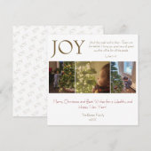 Joy Religious Bible Verse Modern Simple Christmas Feestdagenkaart (Voorkant / Achterkant)