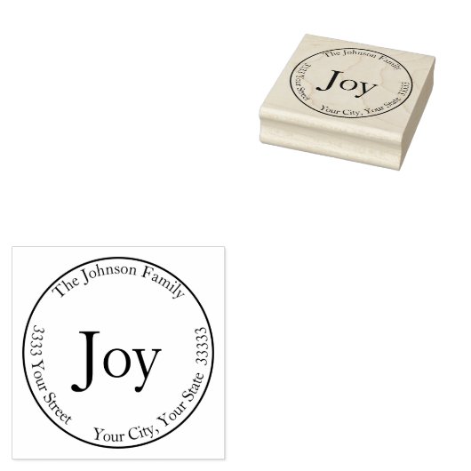 Joy Return Adres Rubberstempel (Gestempeld)