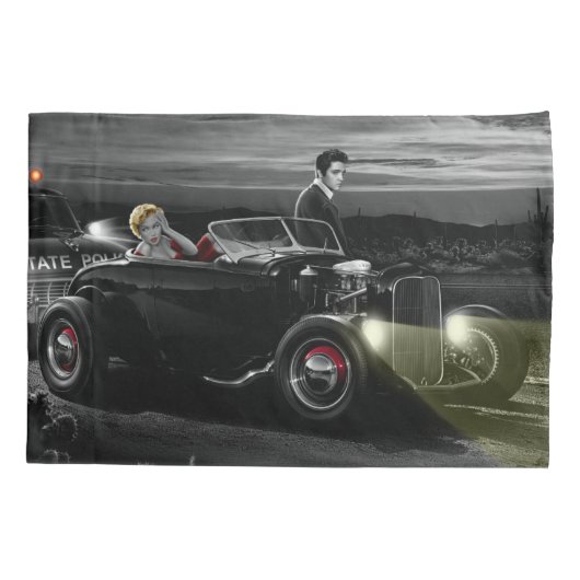 Joy Ride B&W 2 Kussensloop (Achterkant-Links)