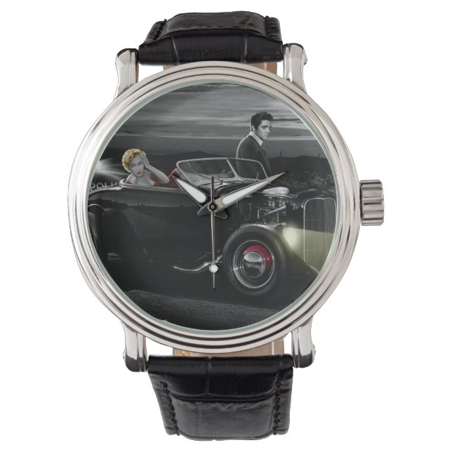 Joy Ride B&W Horloge (Voorkant)