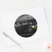 Joy Ride B&W Ronde Sticker (Envelop)