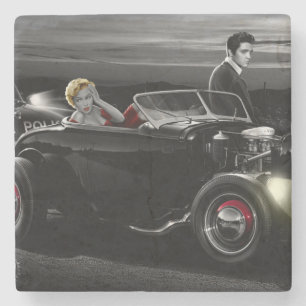 Joy Ride B&W Stenen Onderzetter