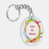 “Joy Ride” dubbelzijdige acryl sleutelhanger (Voorkant Links)