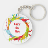 “Joy Ride” dubbelzijdige acryl sleutelhanger (Achterkant)