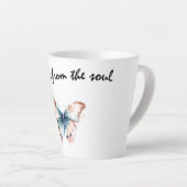 Joy Rises beroemd gemaakt door Soul Butterfly Latte Mok (Rechterhoek)