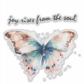 Joy Rises beroemd gemaakt door Soul Butterfly Sticker (Voorkant)
