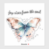 Joy Rises beroemd gemaakt door Soul Butterfly Sticker (Vel)