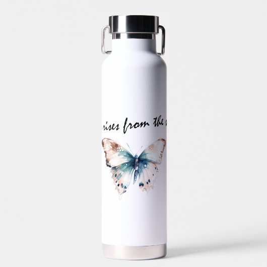 Joy Rises beroemd gemaakt door Soul Butterfly Waterfles (Voorkant)