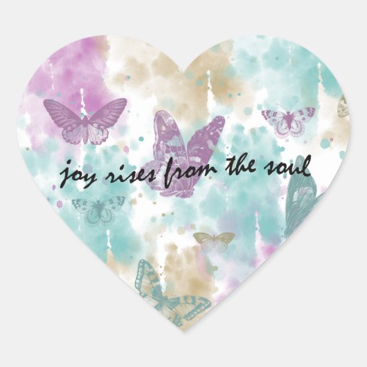 Joy Rises from the Soul Hart Sticker (Voorkant)