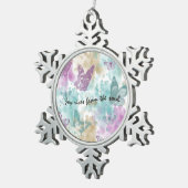 Joy Rises from the Soul Tin Sneeuwvlok Ornament (Rechts)