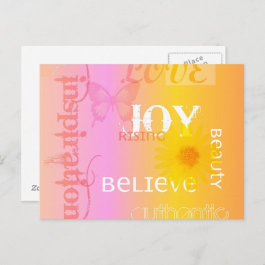 Joy Rising Pastel Briefkaart (Voorkant / Achterkant)