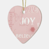 Joy Rising Roze Keramisch Ornament (Links)
