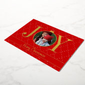 JOY Rode Kerst Kaart met Echt (Gedraaid)