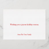 JOY Rode Kerst Kaart met Echt (Achterkant)