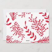 Joy | Rood kerstfoto-Lijst Feestdagenkaart (Achterkant)