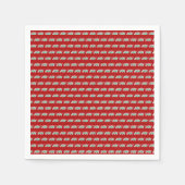 JOY Rood Modern Vet Script Minimalistisch Kerstmis Servet (Voorkant)