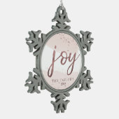 Joy | Roos Gold Holiday Tin Sneeuwvlok Ornament (Links)