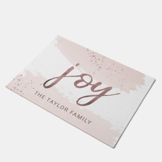 Joy | Roos Gold Kerstmis Deurmat (Schuin)