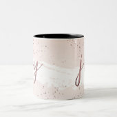 Joy | Roos Gold Kerstmis Tweekleurige Koffiemok (Center)