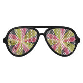 Joy, roze groene antracite Fantasy Fantasy Flower Aviator Zonnebril (Voorkant)