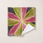 Joy, roze groene antracite Fantasy Fantasy Flower  Bad Handdoek (Wasdoekje)