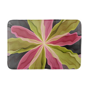 Joy, roze groene antracite Fantasy Fantasy Flower  Badmat
