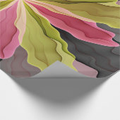 Joy, roze groene antracite Fantasy Fantasy Flower  Cadeaupapier (Hoek)