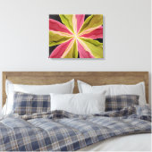 Joy, roze groene antracite Fantasy Fantasy Flower  Canvas Afdruk (Insitu (Slaapkamer))