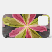 Joy, roze groene antracite Fantasy Fantasy Flower  Case-Mate iPhone Case (Achterkant (horizontaal))
