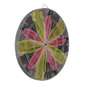Joy, roze groene antracite Fantasy Fantasy Flower  Dartbord (Voorkant Links)