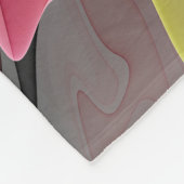 Joy, roze groene antracite Fantasy Fantasy Flower  Fleece Deken (Hoek)