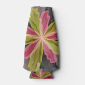 Joy, roze groene antracite Fantasy Fantasy Flower  Flesjeskoeler (Voorkant)