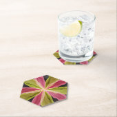 Joy, roze groene antracite Fantasy Fantasy Flower  Kartonnen Onderzetters (Insitu)