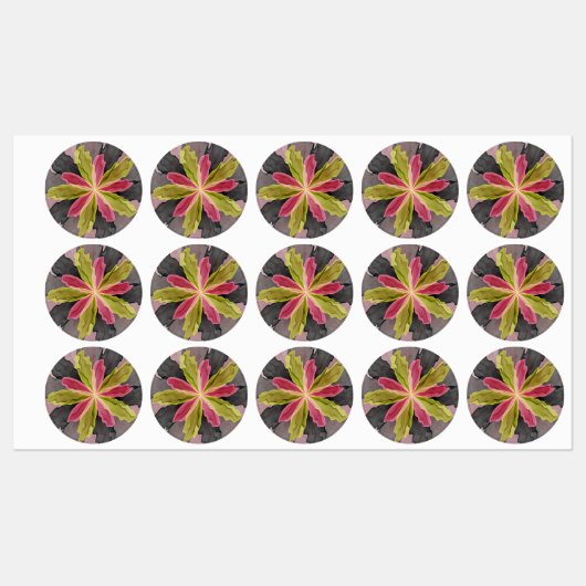 Joy, roze groene antracite Fantasy Fantasy Flower Labels (Vel)