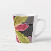 Joy, roze groene antracite Fantasy Fantasy Flower Latte Mok (Rechts)