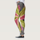 Joy, roze groene antracite Fantasy Fantasy Flower  Leggings (Links)