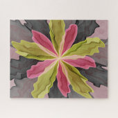 Joy, roze groene antracite Fantasy Fantasy Flower Legpuzzel (Horizontaal)