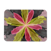 Joy, roze groene antracite Fantasy Fantasy Flower  Magneet (Horizontaal)
