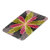 Joy, roze groene antracite Fantasy Fantasy Flower  Magneet (Linkerzijde)