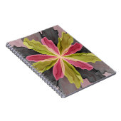 Joy, roze groene antracite Fantasy Fantasy Flower Notitieboek (Rechterzijde)