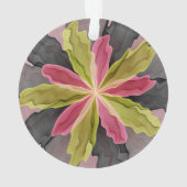 Joy, roze groene antracite Fantasy Fantasy Flower  Ornament (achterkant)