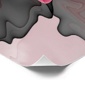 Joy, roze groene antracite Fantasy Fantasy Flower Perfect Poster (Hoek)