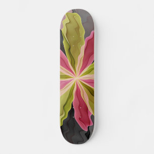 Joy, roze groene antracite Fantasy Fantasy Flower Persoonlijk Skateboard