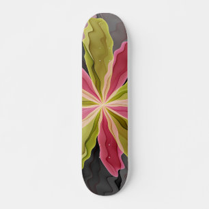 Joy, roze groene antracite Fantasy Fantasy Flower Persoonlijk Skateboard