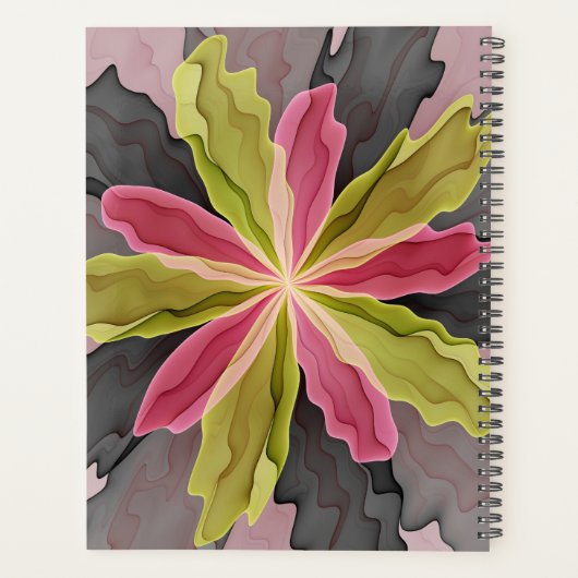 Joy, roze groene antracite Fantasy Fantasy Flower  Planner (Achterkant)