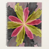 Joy, roze groene antracite Fantasy Fantasy Flower  Planner (Voorkant)